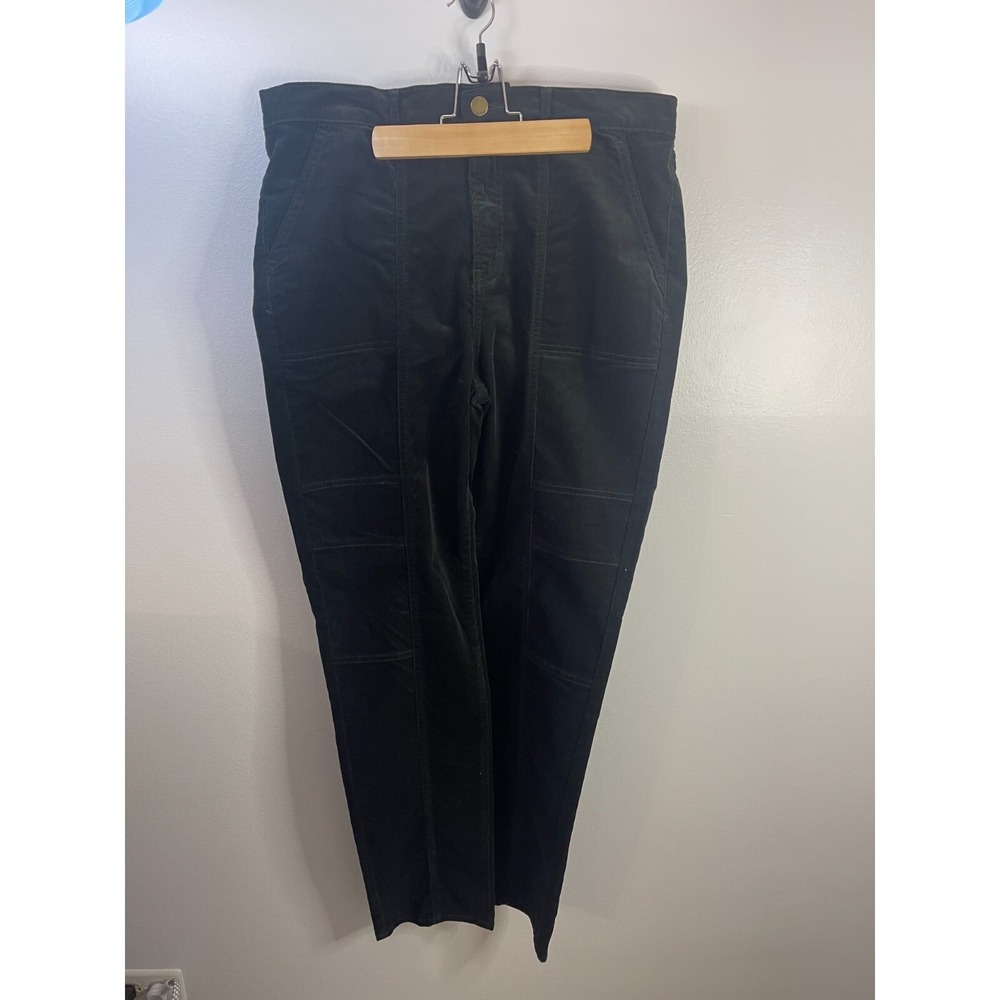 a.n.a Womens Corduroy Black Pants High Rise Straight Size 14 (NWT)